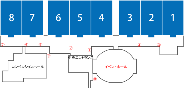 幕張メッセ内のコインロッカーと穴場