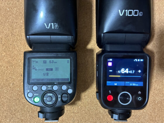 Godox V100とV1Proの操作系・UIの違いについて
