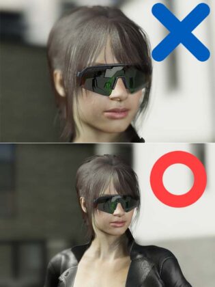 コスプレ 構図 NG 関節 首