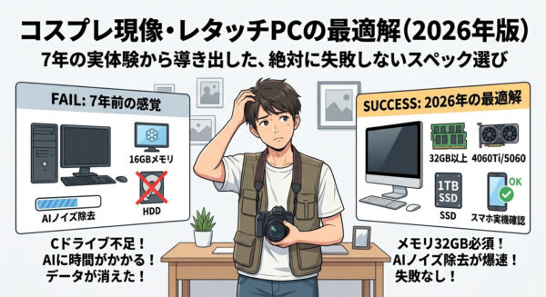 コスプレ 現像 パソコン 選び方 おすすめ